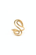 Fency Abstract "S"Sculpture Ring