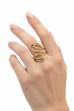 Fency Abstract "S"Sculpture Ring - Image 3