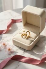 Stylish Gold Tone Double Loop Ring