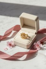 Gilded Petal &Leaf Eternity Ring