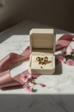 Beautiful Gold Ribbon Bow Ring