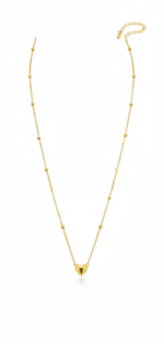 Gold Plated Heart Station Neclace - Image 4