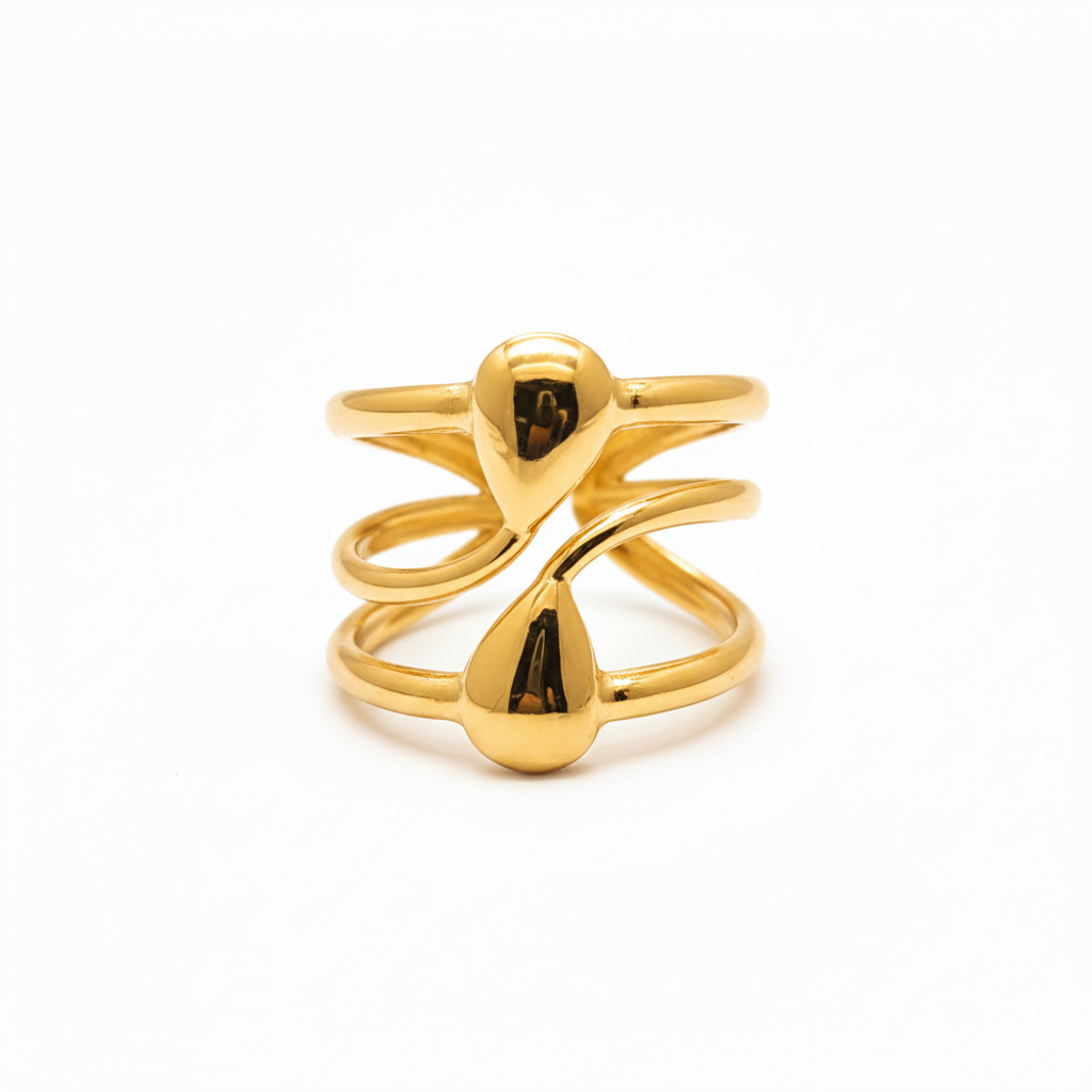 1769964589770 Elegant Triple-Band Teardrop Ring - Image 1