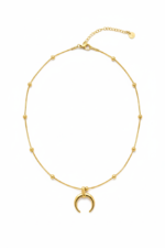 Waterproof celestial Horn Moon Pendant - Image 3