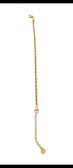 Classic Gold Rope Chain Bracelet - Image 2