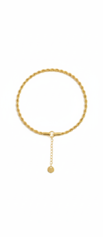 Classic Gold Rope Chain Bracelet - Image 4