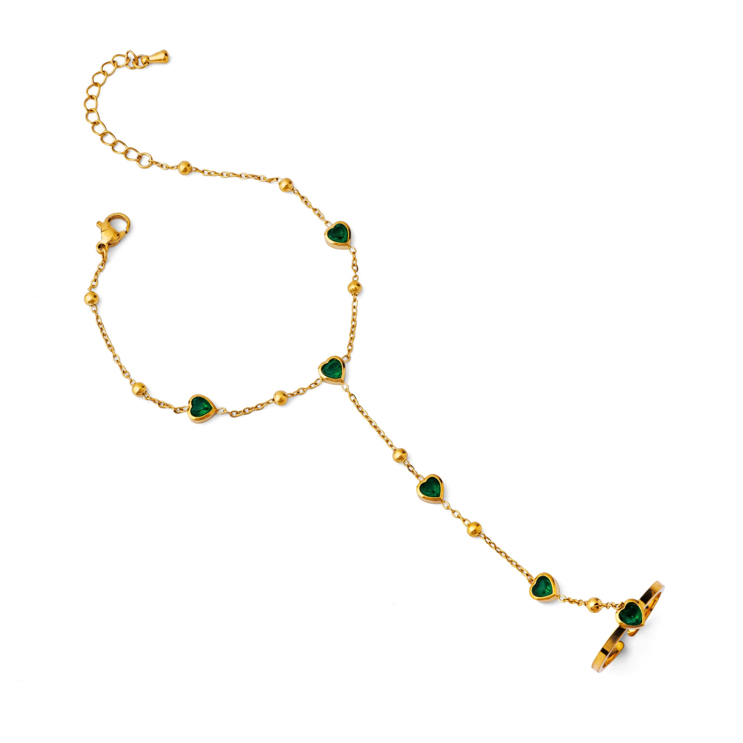 1770329697853 Stainless Steel Heart-Drop Hand Harness - Image 1