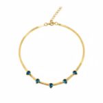 Herringbone Choker with Teardrop Crystal Accents - Image 4