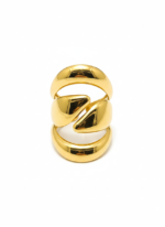 Bold Glided Cut Out Ring - Image 2