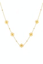 Dainty Floral Station Necklace Daisy Chain - Image 4