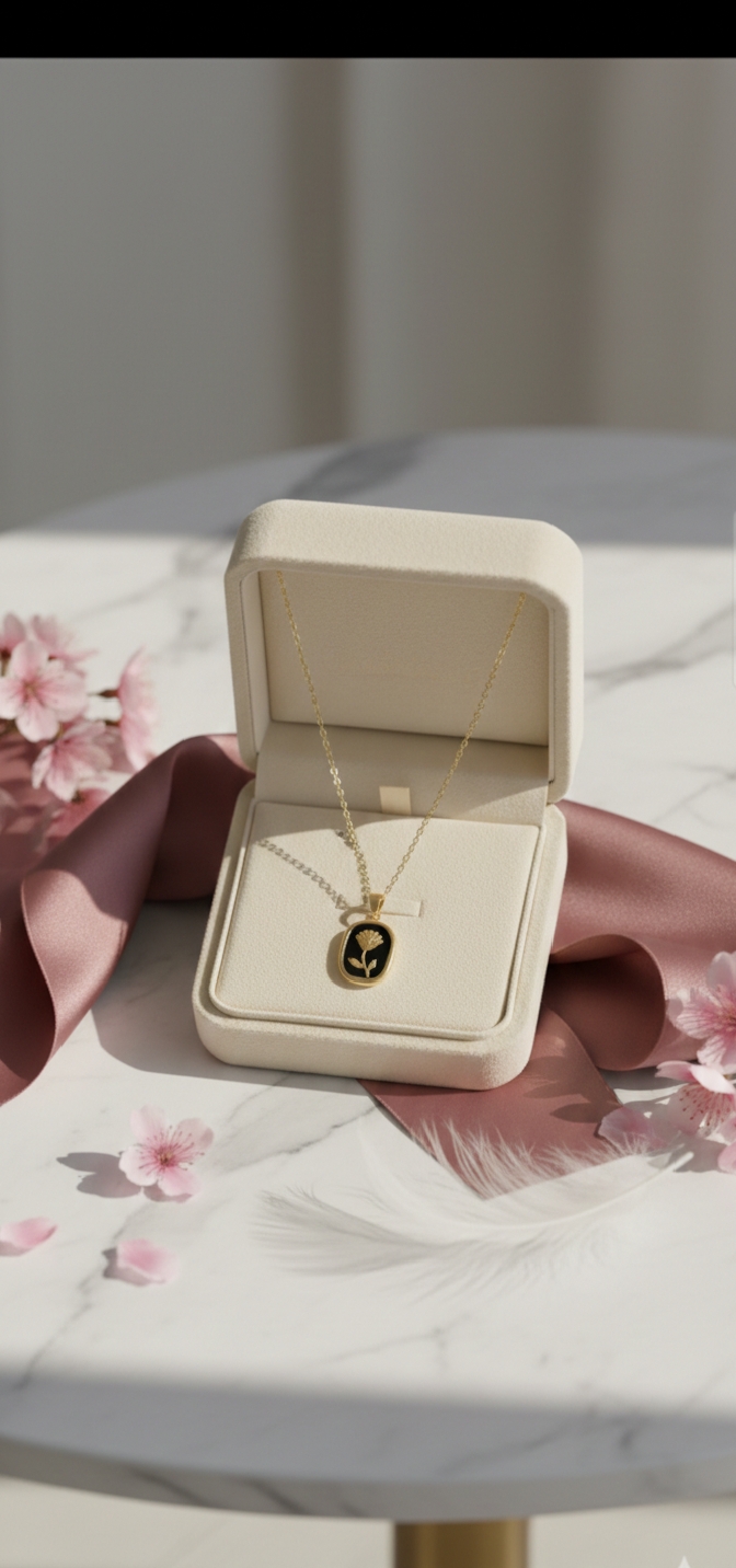 1772039744768 Midnight Rose Signet Necklace - Image 1