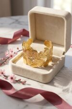 Stainless Garden Butterfly Open Cuff Braclet