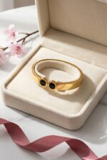 Gold-Plated Stainless Steel Hinged Bangle