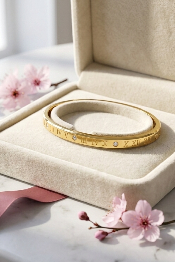 1772186691809 Gold-Plated Stainless Steel Numeral Band - Image 1