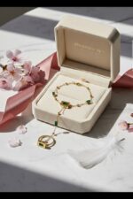 Gold-Plated Stainless Steel Emerald Green Hand Harness