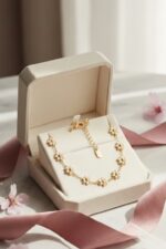 Pearl Daisy Chain Necklace in 18K Gold