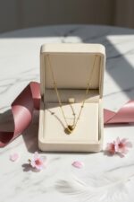 Gold Plated Heart Station Neclace