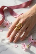 Bold Glided Cut Out Ring - Image 3