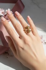 Elegant Triple-Band Teardrop Ring - Image 3