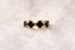 Trendy Luxary Clover Band Ring - Image 3