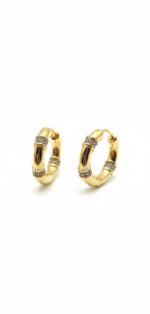 Seraphina Pave-Band Chunky Hoops - Image 3