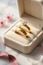Eternal Love Duo – Gold-Plated Stainless Steel Solitaire