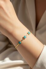 The Azure Square Herringbone Bracelet - Image 2