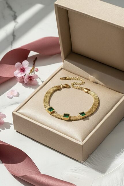 Gold-Plated Stainless Steel Milanese Bracelet