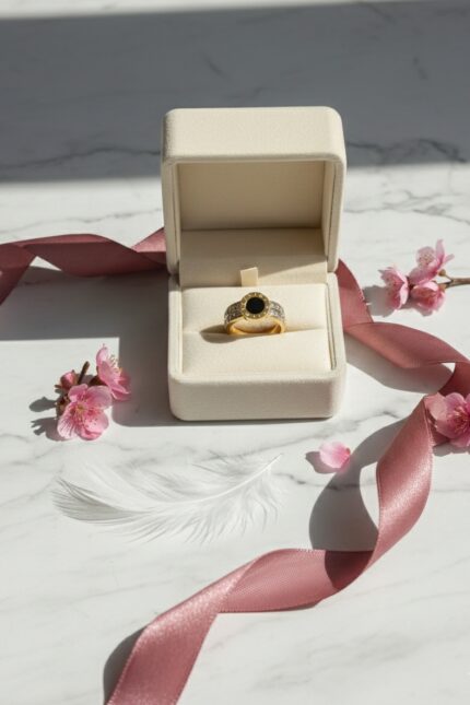 Empress Roman Numeral Ring in 18K Gold Plated Stainless Steel"