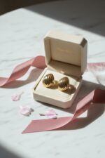 Aurelia Ribbed Teardrop Studs