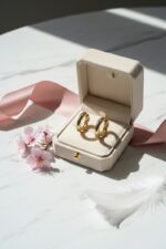 Seraphina Pave-Band Chunky Hoops