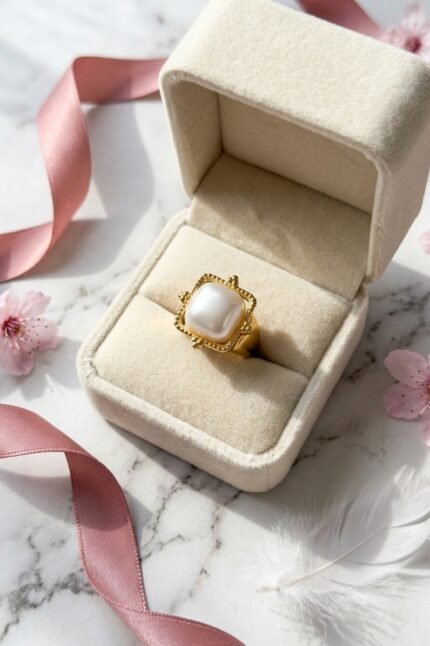 Vintage-Inspired Square Pearl