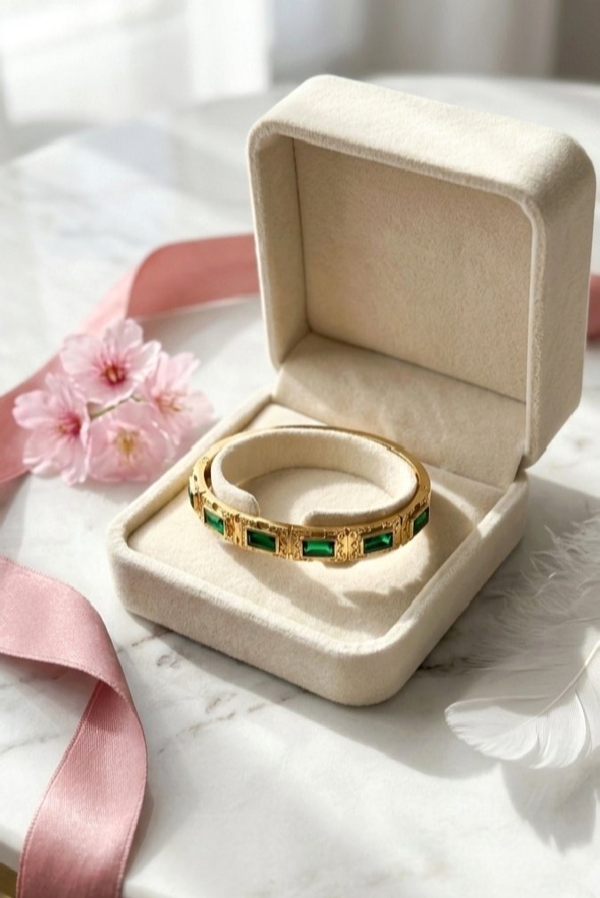 1784402970059 The Emerald Empress Bangle - Image 1