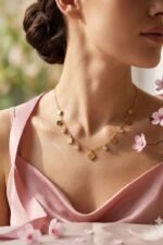 Elegant Clover & Crystal Charm Necklace - - Image 2